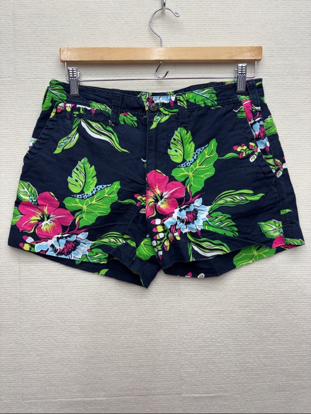 Polo Ralph Lauren | Women’s Navy Tropical Floral linen blend Shorts 4